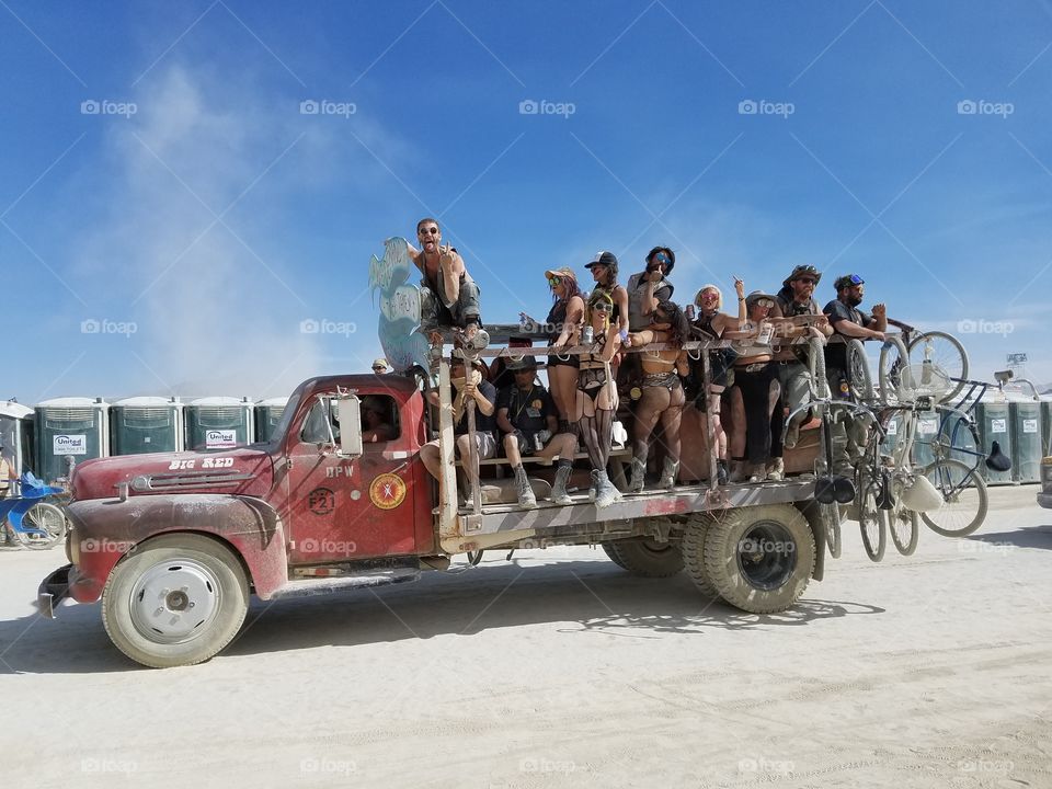 Burning Man city folk on a sunday drive