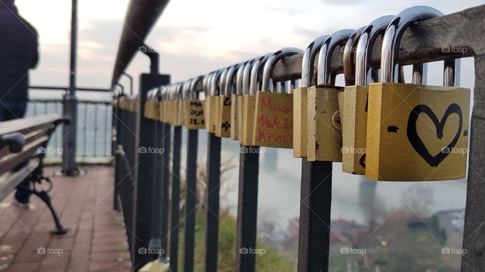 Couples use these to "lock" their love "forever".