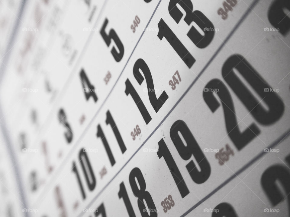 Black and White Calendar