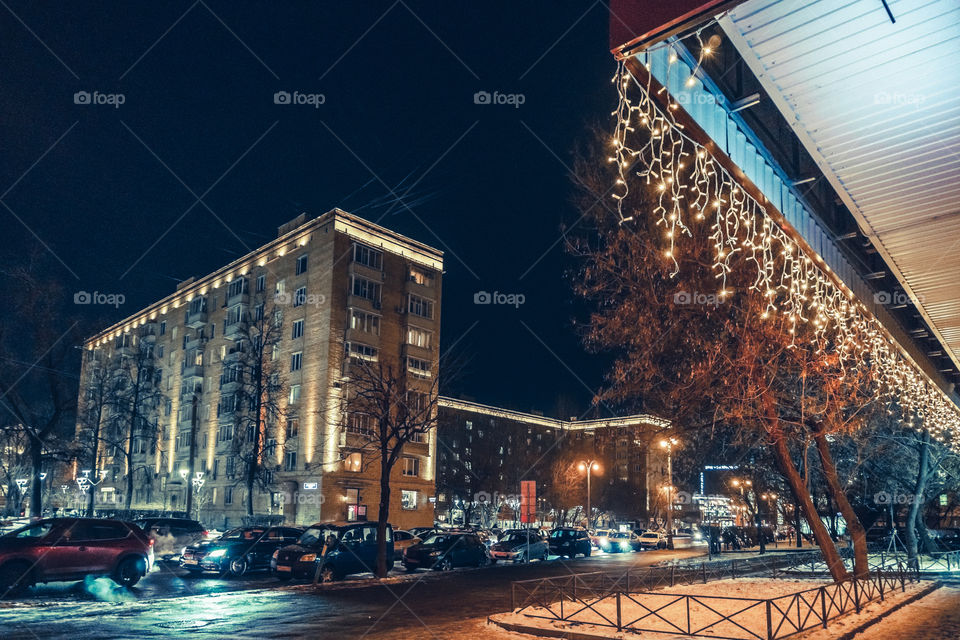 City lights at night