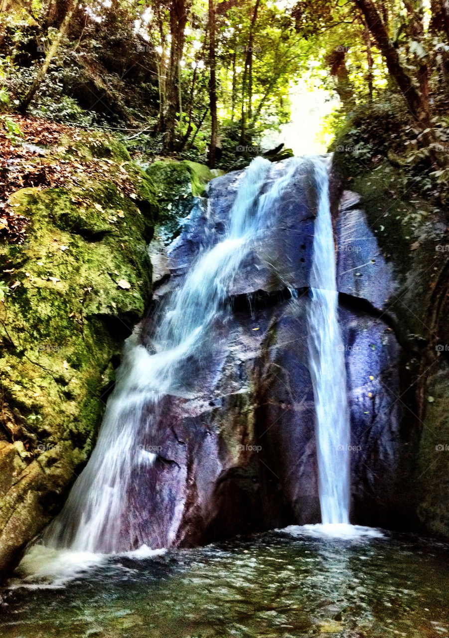 travel waterfall scenery djungle by linderborg