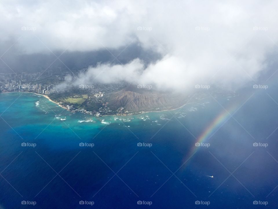 Aerial view of diamond head