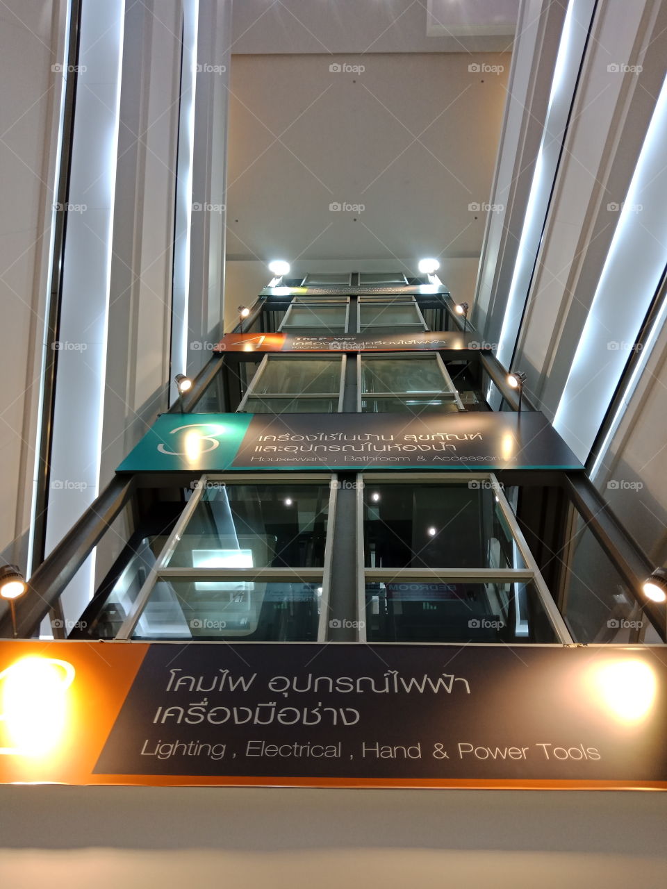The perspective view of elevators