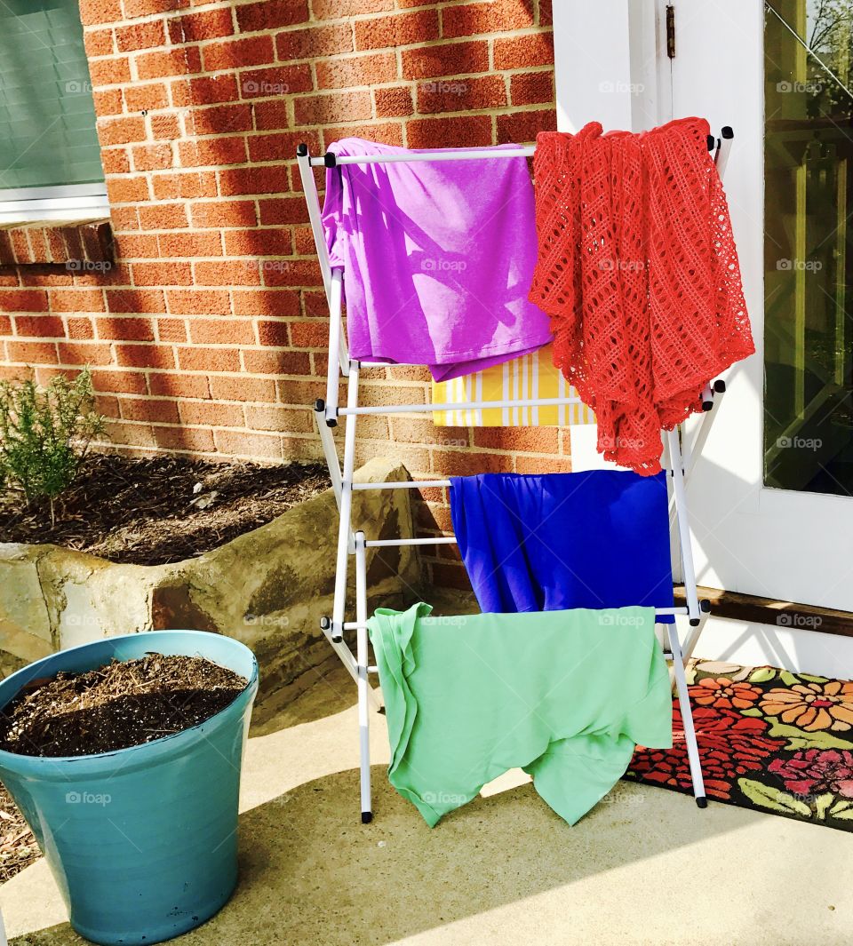 Laundry drying outside