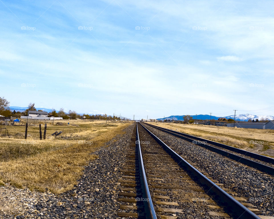 Empty railway track