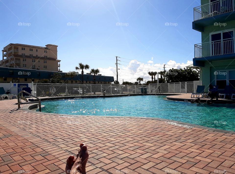 Winter Sunshine by the Pool