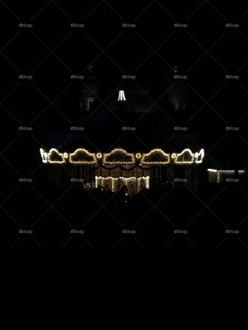 Christmas carrousel at night