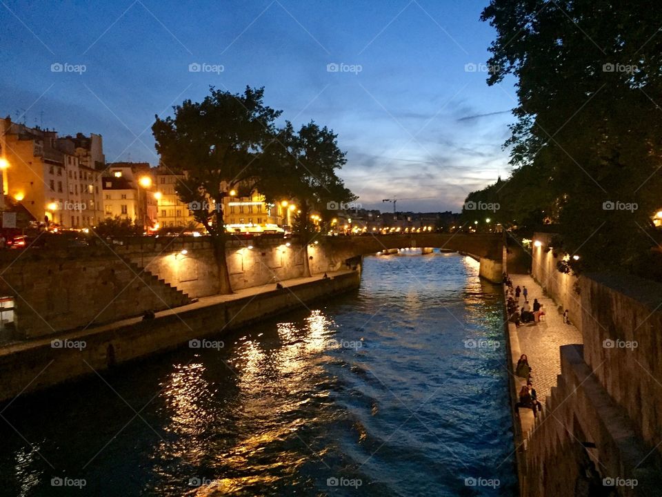 Evening on the Seine River 