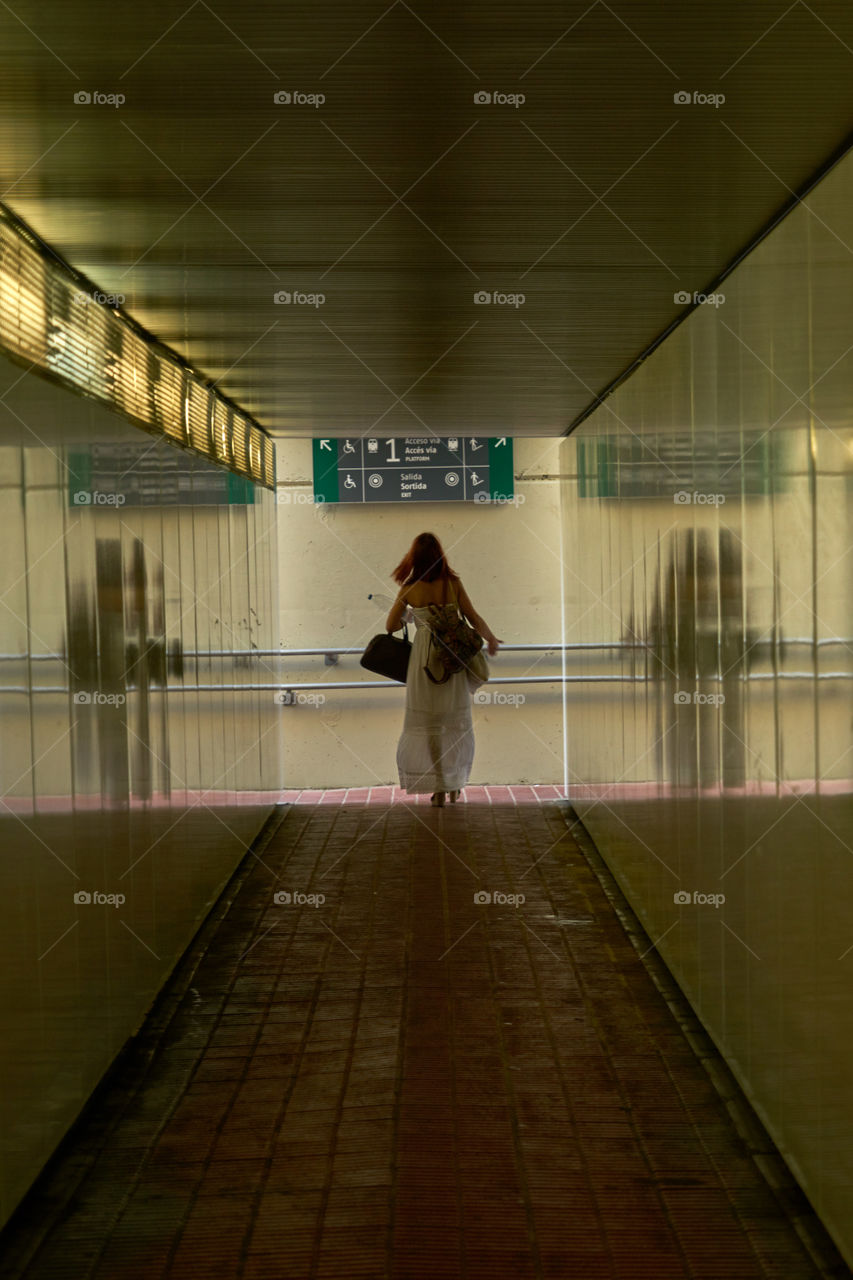 Woman in a Train Station Gallery