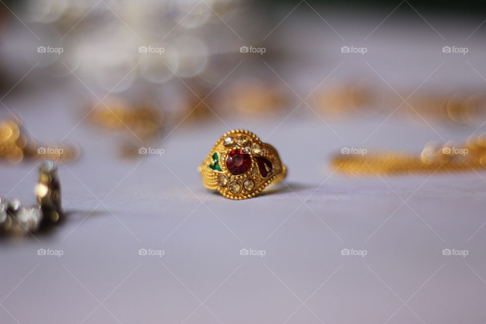 Close-up of a gold ring