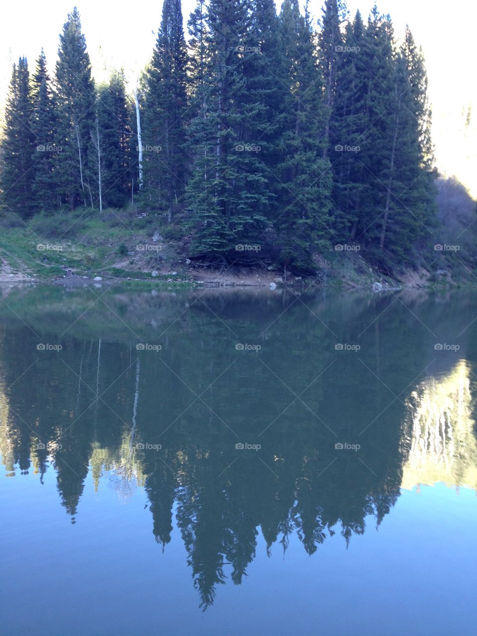 Mirror lake. Mountains