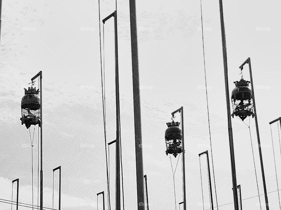 Shilluete some bird cages