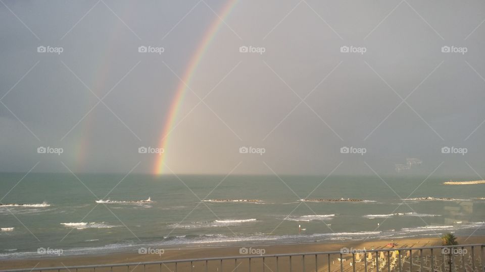 Rainbow ,Pescara,Adriatic Sea,Italy