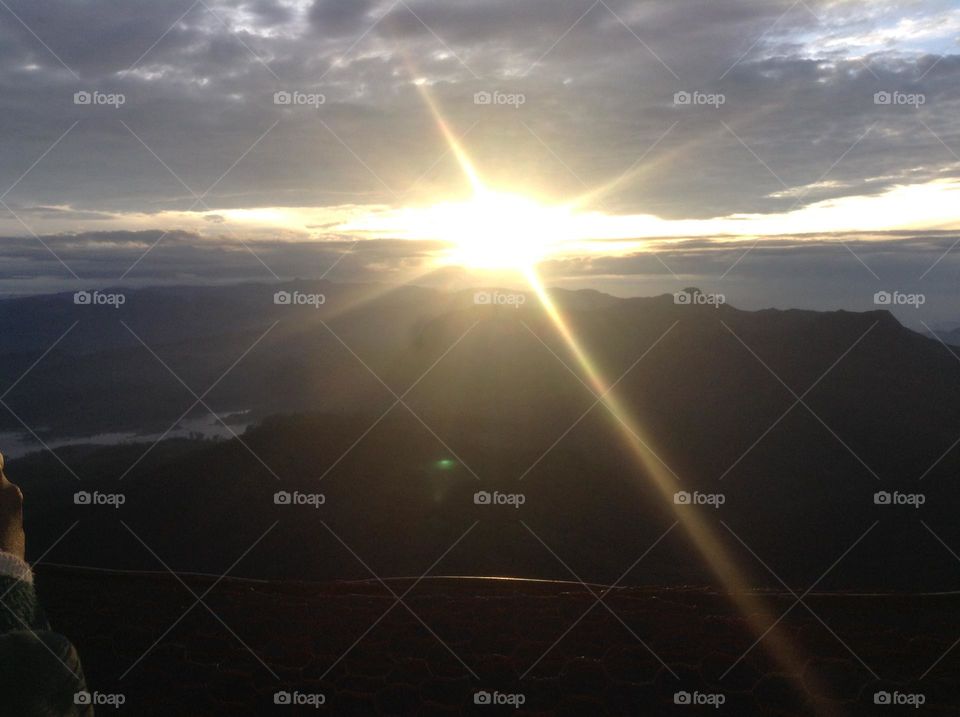 morning  sun, natures love, drak picture, beautiful movement, mountain