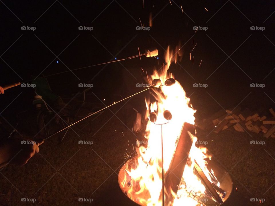 Roasting marshmallows