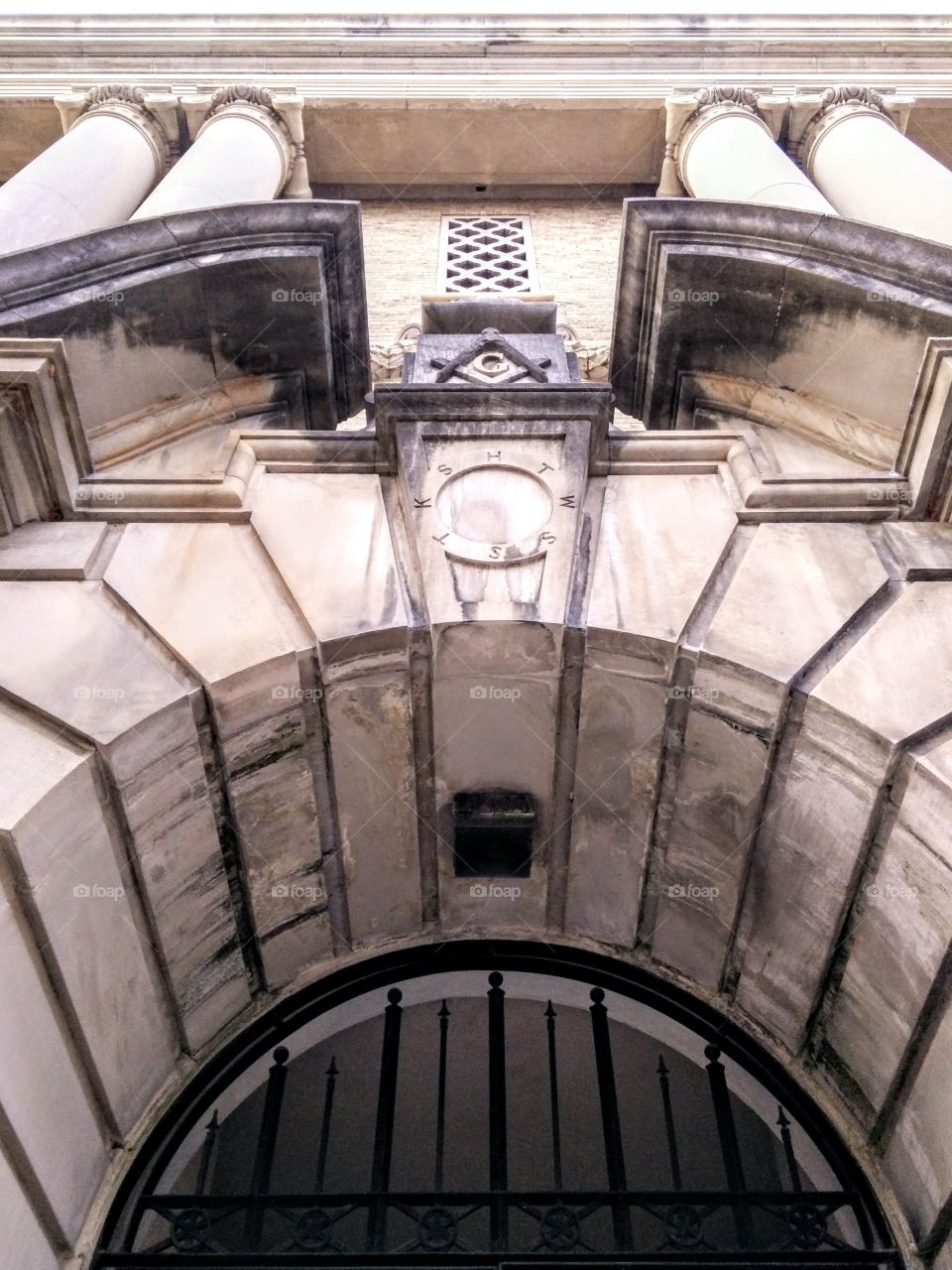Stone Archway over a Masonic Temple