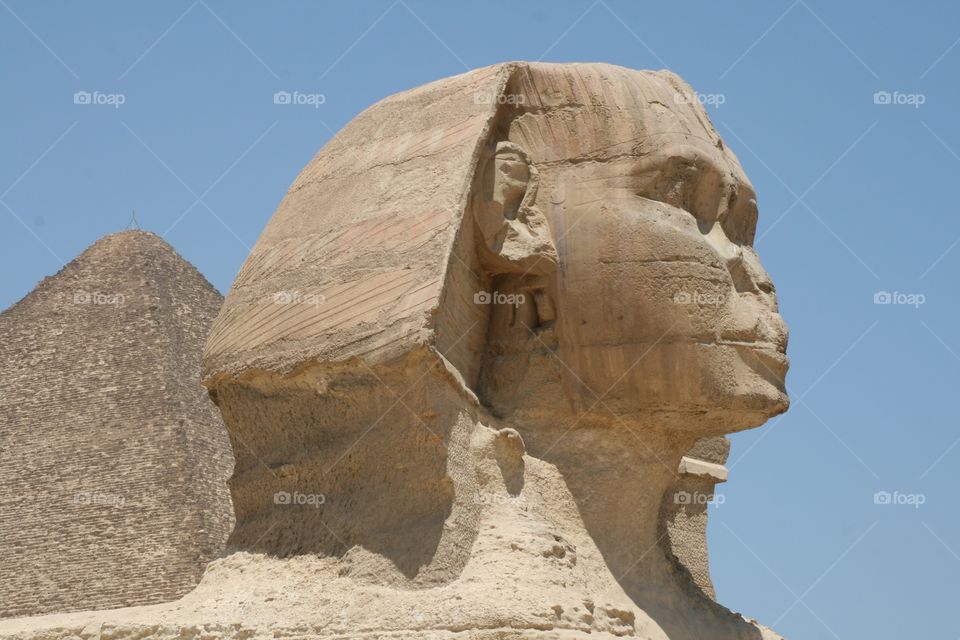 Side profile of Sphinx. 