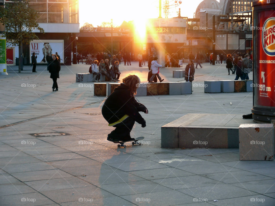 Incredible sunset in Berlin, Germany