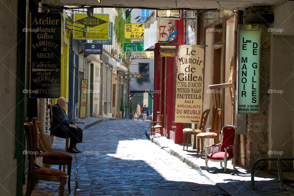 Old Parisian Street. Street of paris