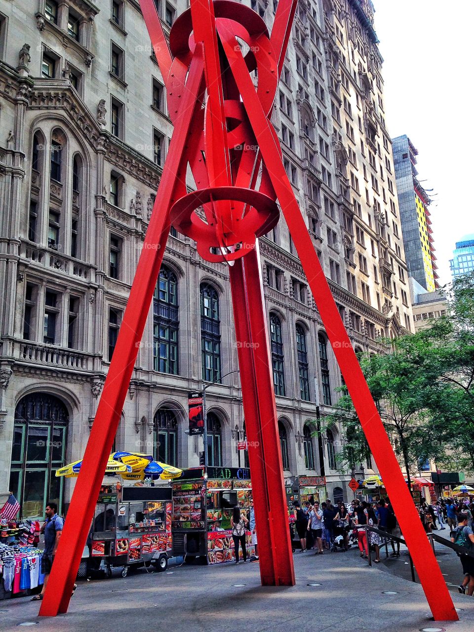 Financial District. Random Red Sculpture 