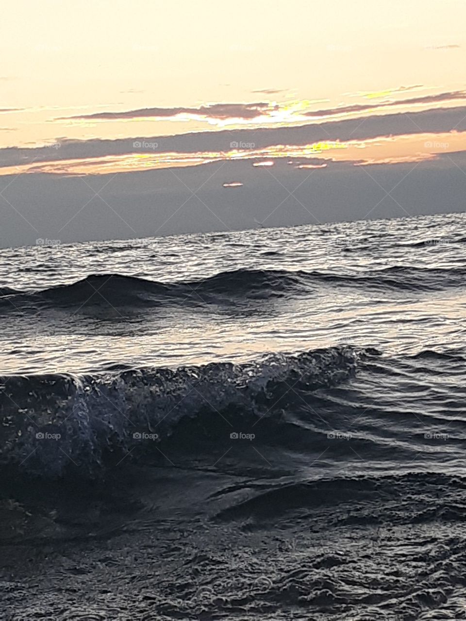 waves in the evening