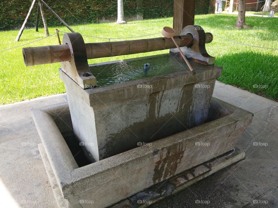 Shinto shrine's wash basin