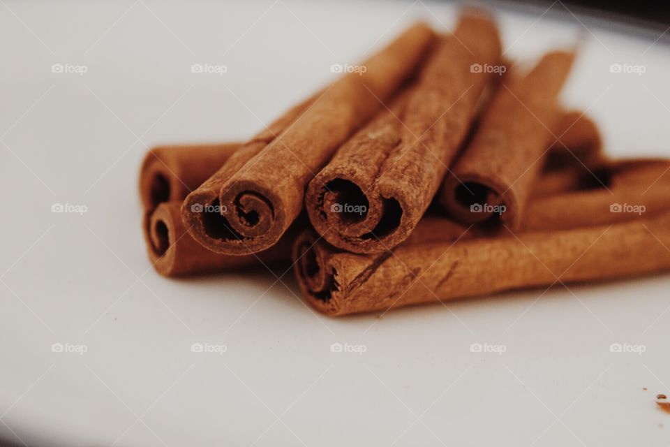 Cinnamon sticks. Spices