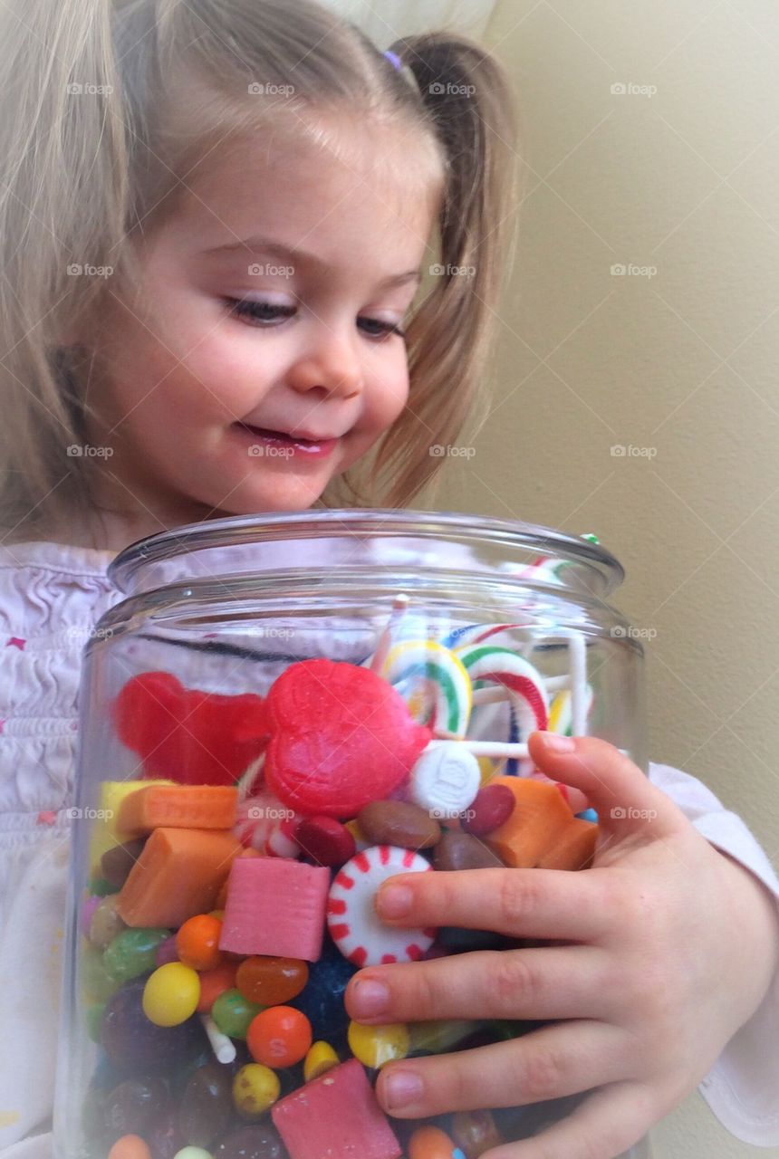 Smiling with the Candy Jar
