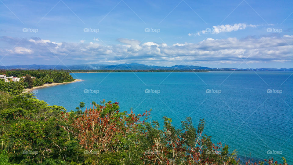 Idyllic view of sea at caribbean puerto rico