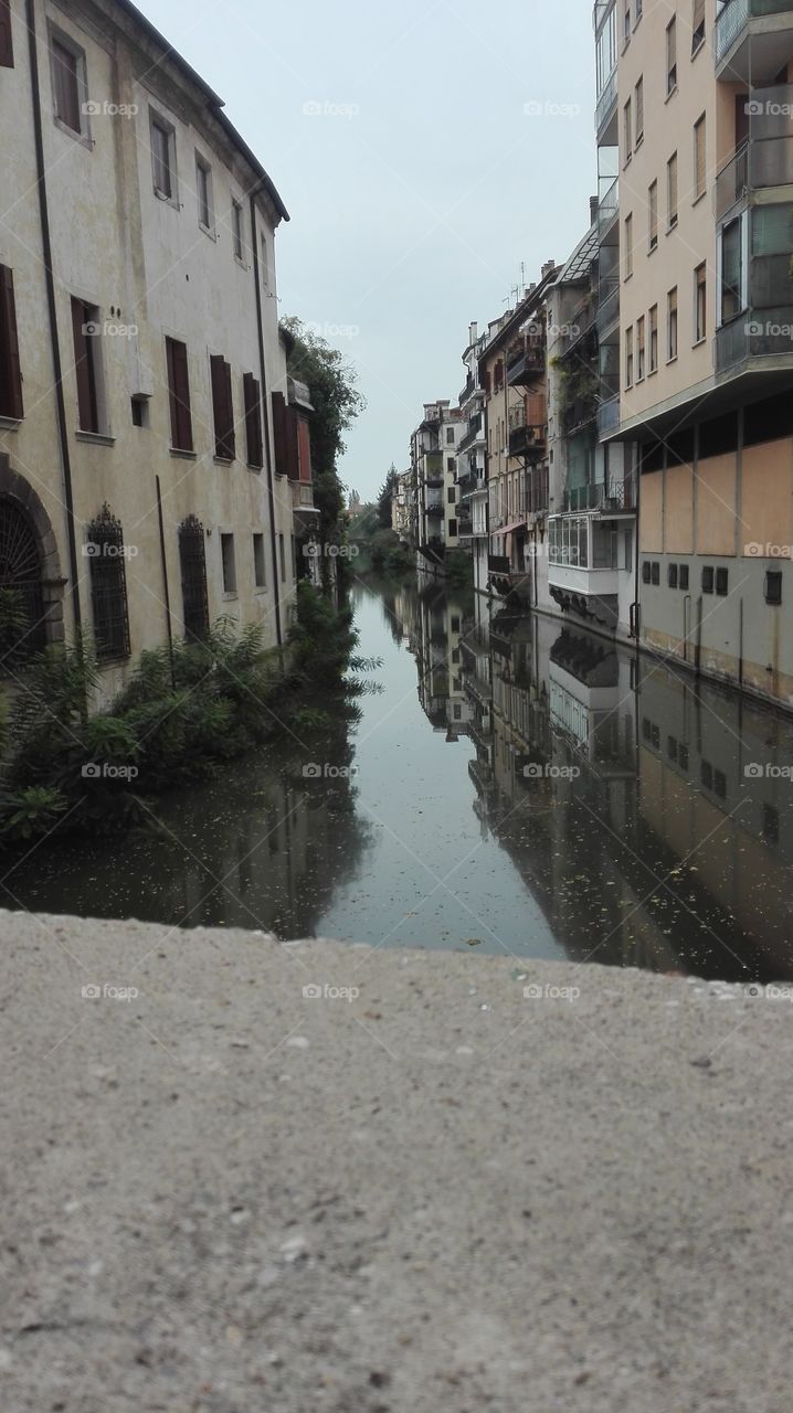 romantic canal at Padova, Italy