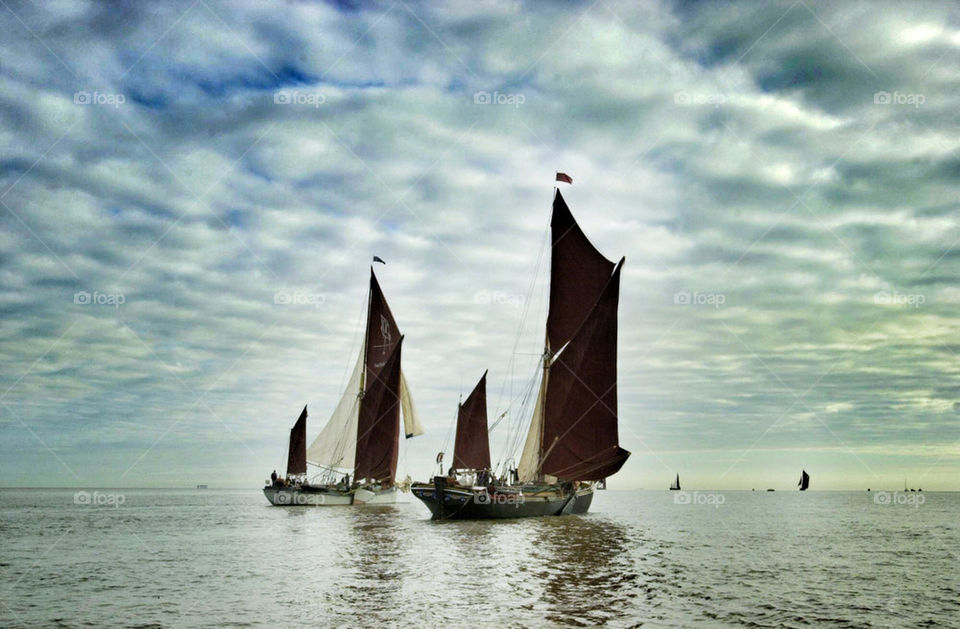 landscape ocean dark grey by malcee