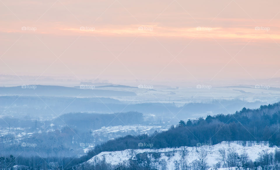 Nature landscape during sunset