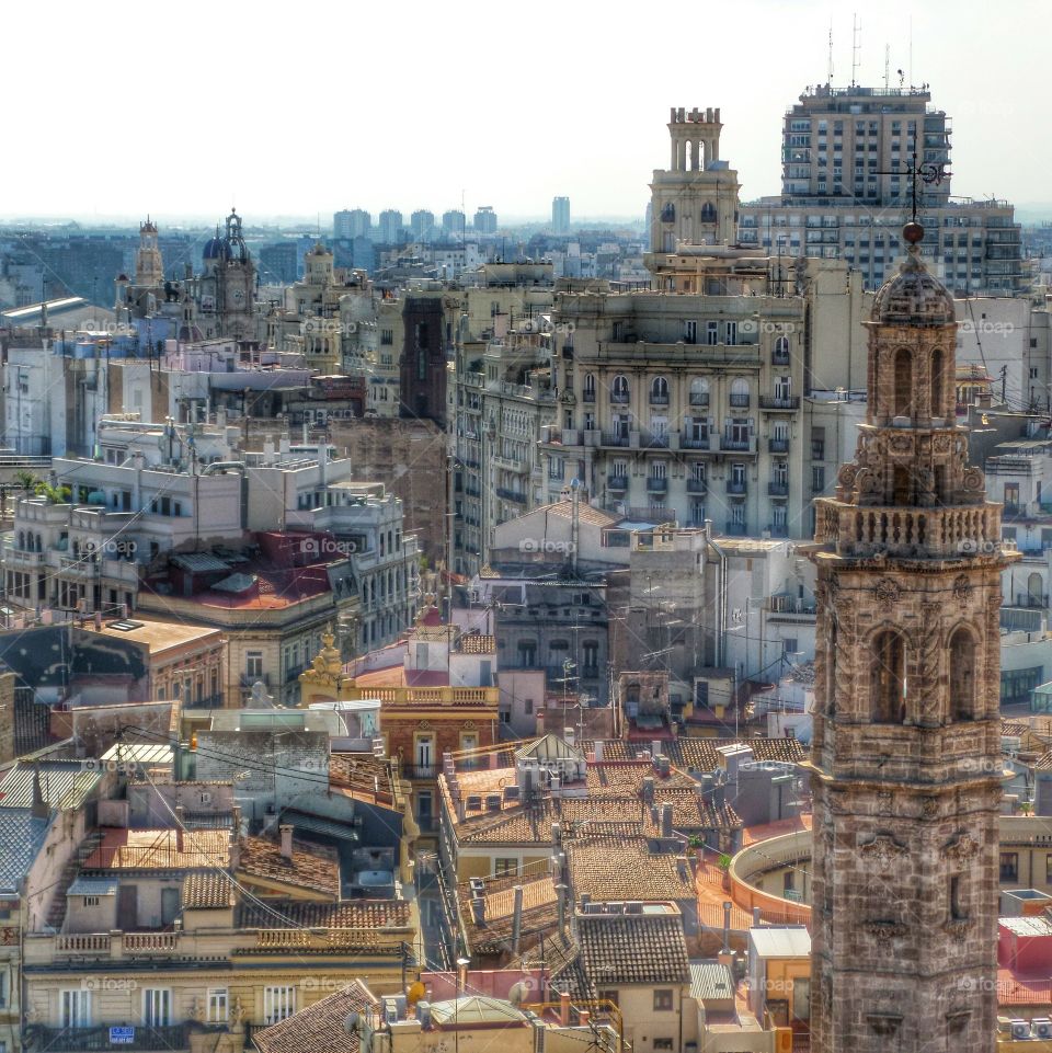 Towers of Madrid. From Moncloa lighthouse