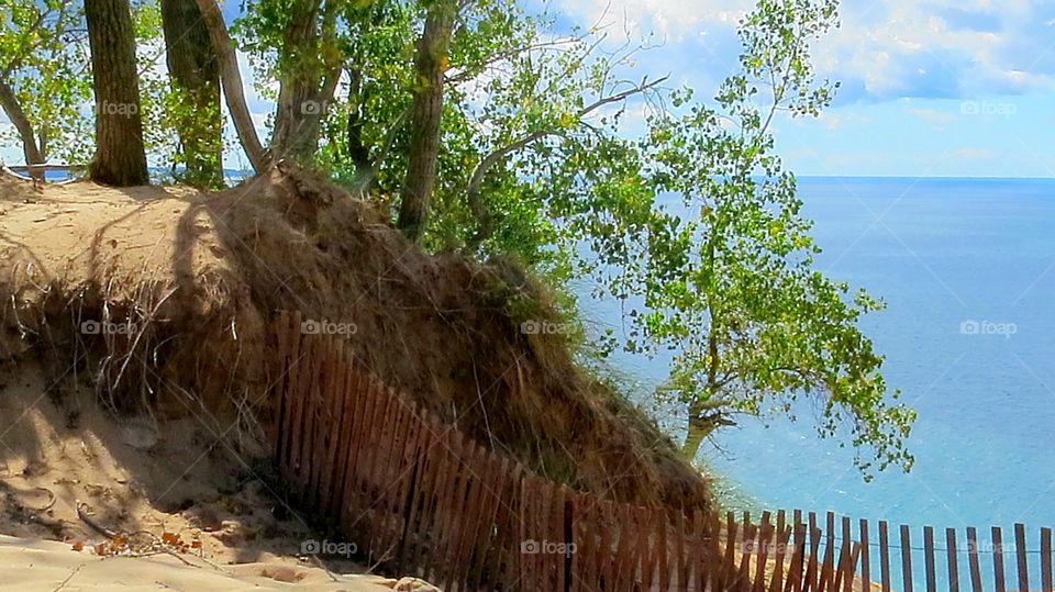 Danger steep drop at the Dunes