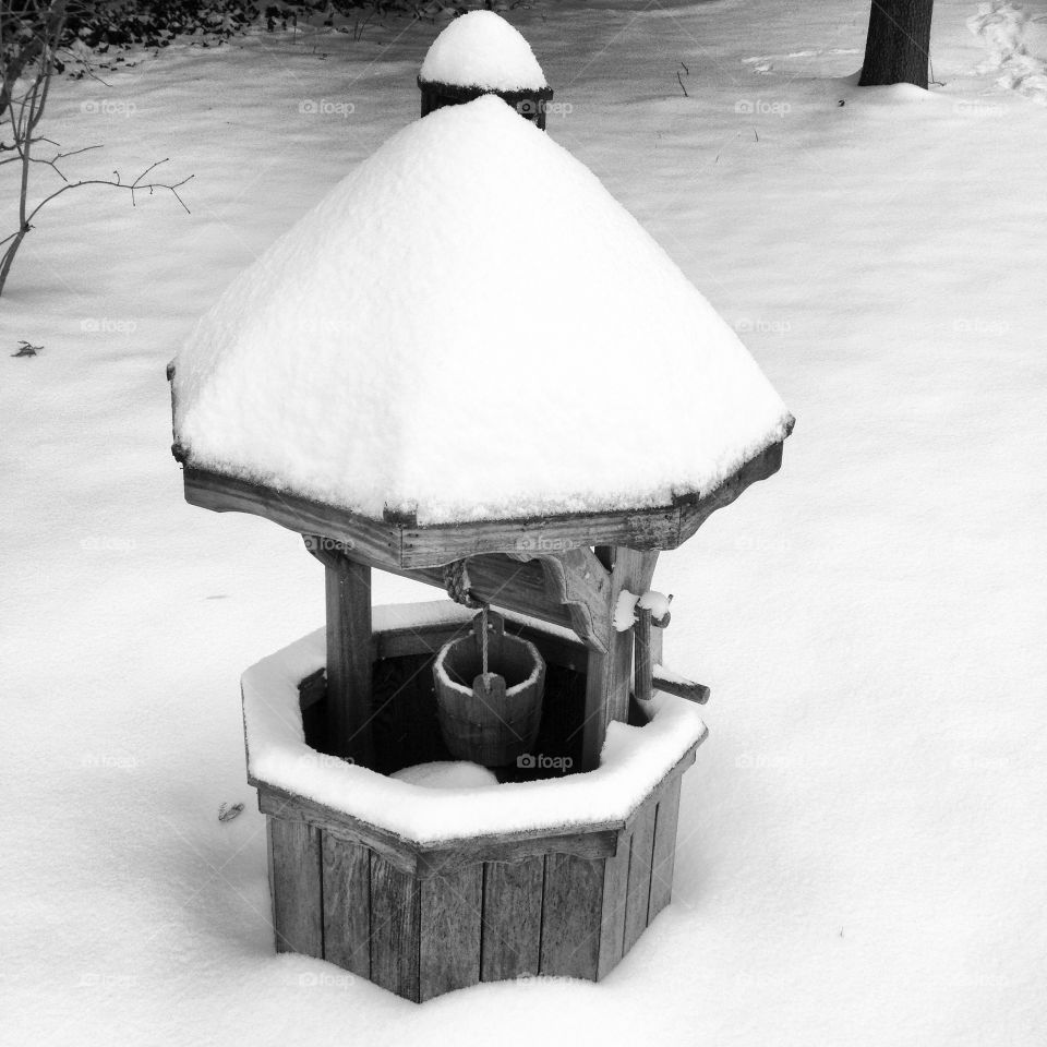 Snowy Well. Gorgeous snowfall in my yard last winter.