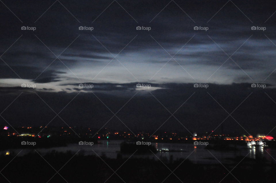 city ​​of Irkutsk, evening