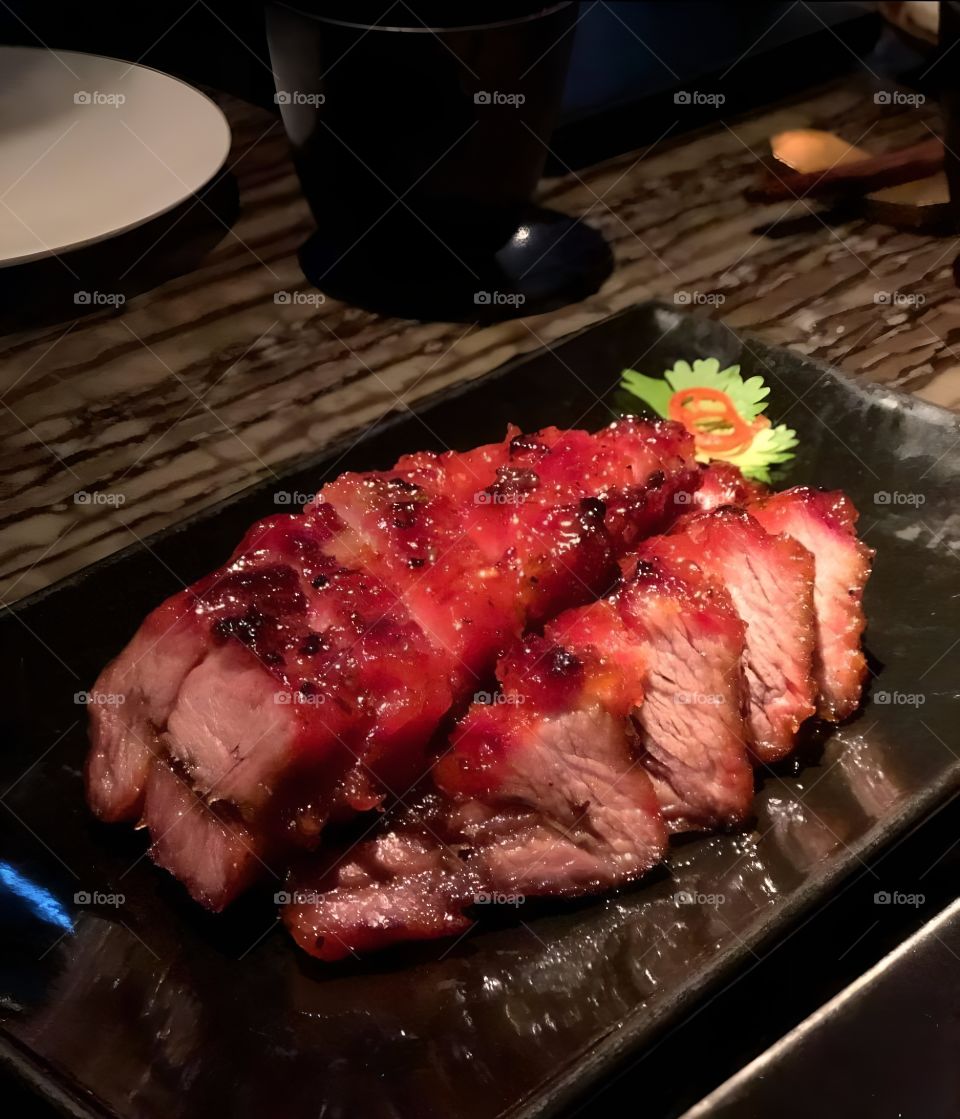 grill red pork