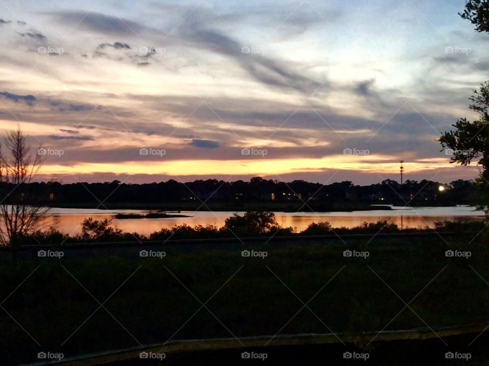 Sunset over St. Augustine.