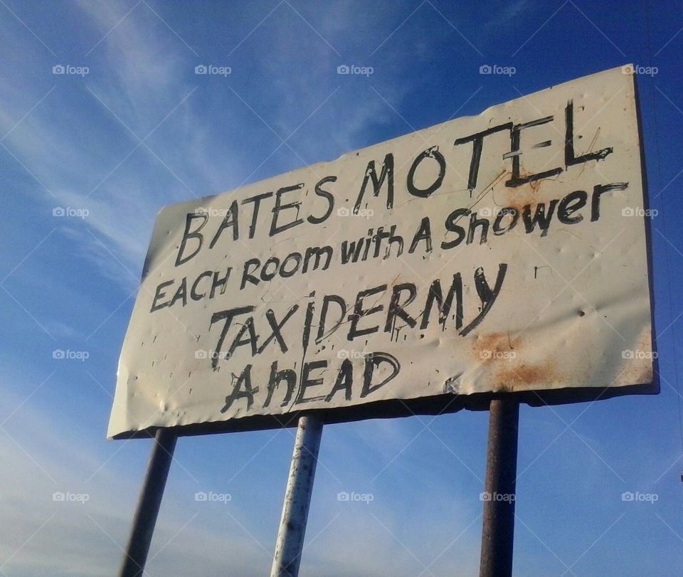 Bates Motel Sign. I-40 Texas