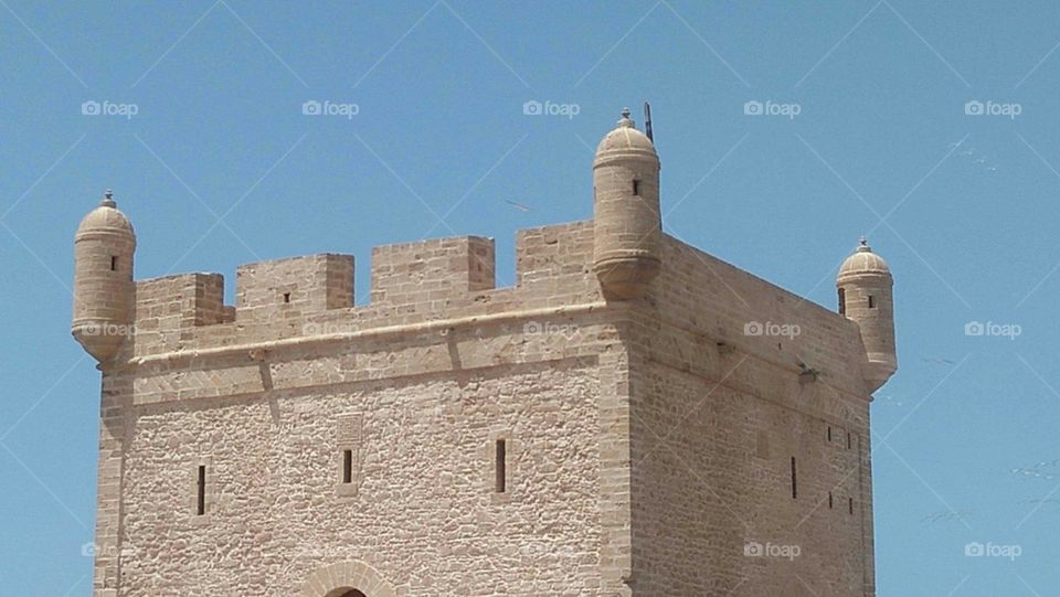 Ancient building at essaouira city in Morocco