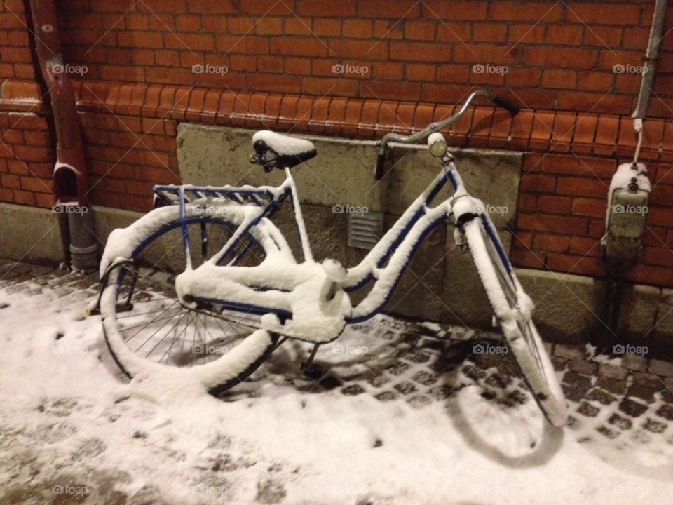 snow winter bike by shec