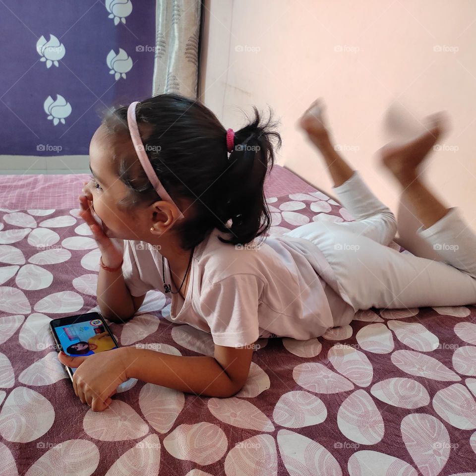 watching show on phone