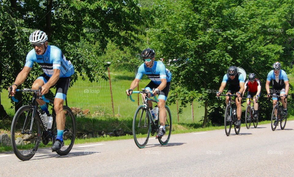 Bikers in race