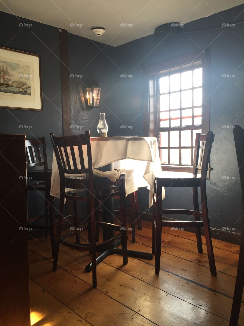 View of empty dining table