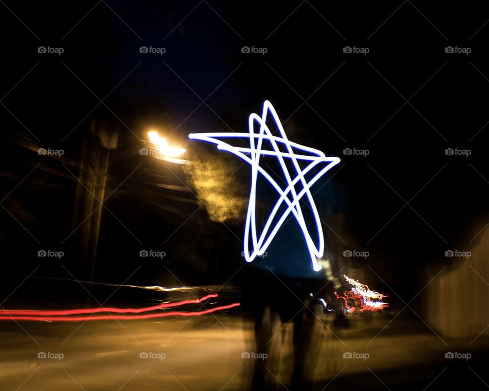Drawing a star with light