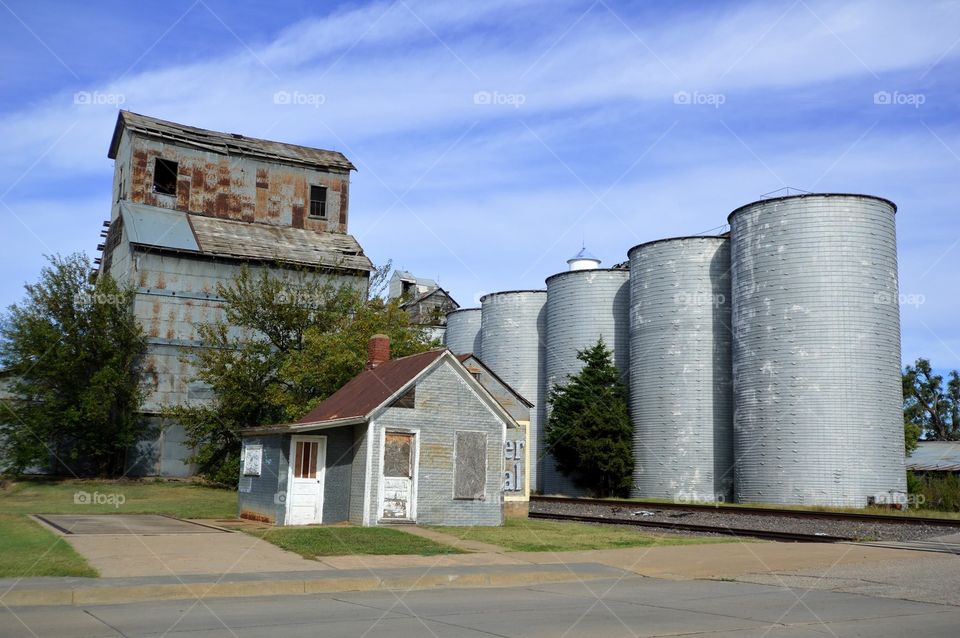 Abandoned sunflower refinery in Wilson, Kansas.