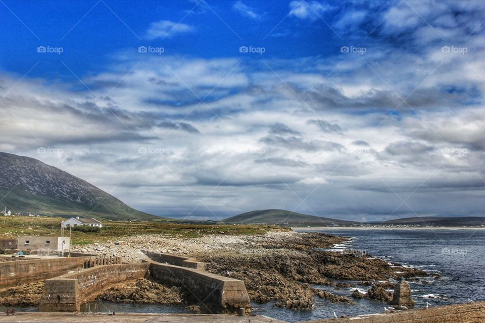 Scenic view of Achill Island