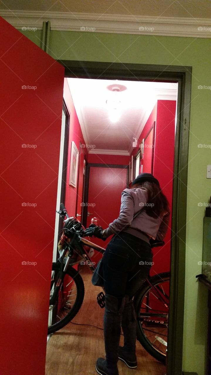 People, Door, Indoors, Street, Vehicle