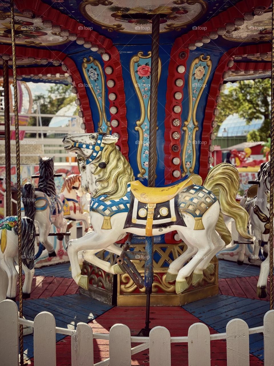 Carousel with horses