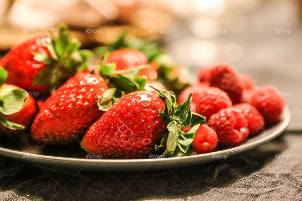 Strawberries on a plate